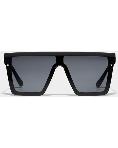 Le 31 Anju Rimless Shield Sunglasses - Black