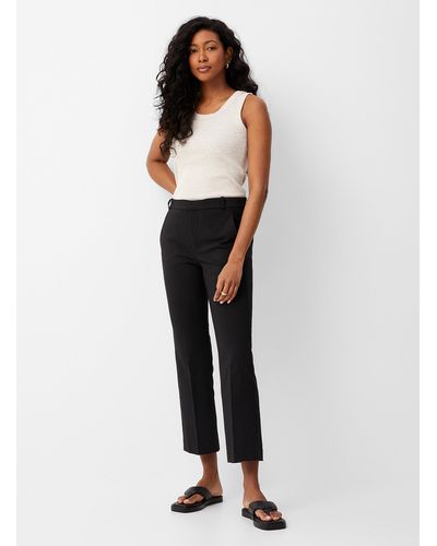 Inwear Black Zella Structured Tapered Pant - White