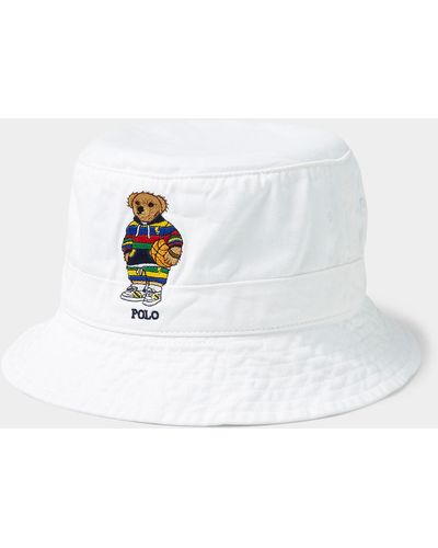 Polo Ralph Lauren Polo Bear-embroidered Cotton-twill Bucket Hat - Multicolor