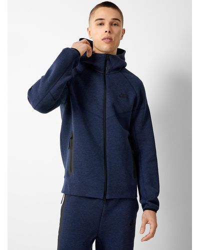 Nike Tech Fleece Zipped Hoodie - Blue