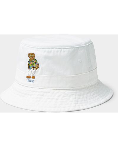 Polo Ralph Lauren Vacation Teddy Bucket Hat - White