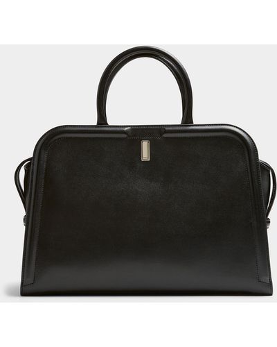 BOSS Ariell Leather Work Tote - Black