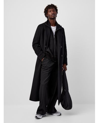 Le 31 Amplified Length Overcoat - Black