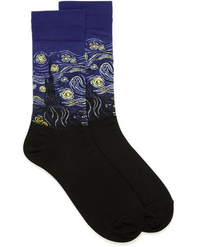Hot Sox Starry Night Socks - Black
