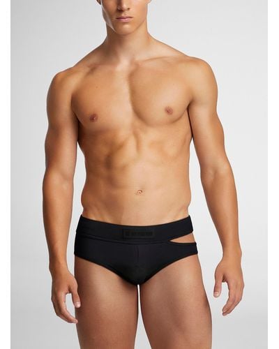 Louis-Gabriel Nouchi Asymmetrical Opening Swim Brief - Blue