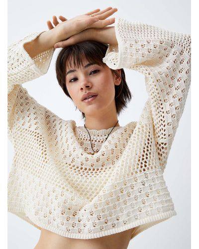 ONLY Pointelle Knit Loose Sweater - Multicolor