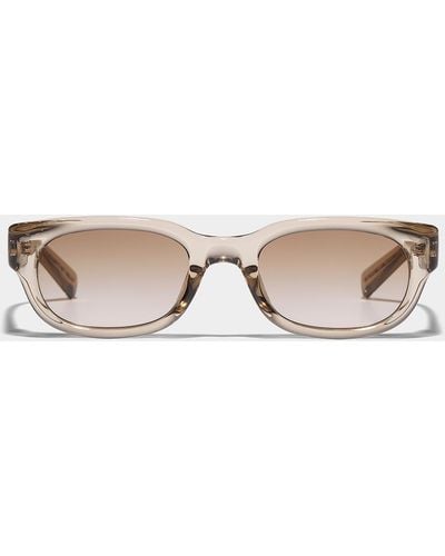 Saint Laurent Translucent Oval Sunglasses - Natural