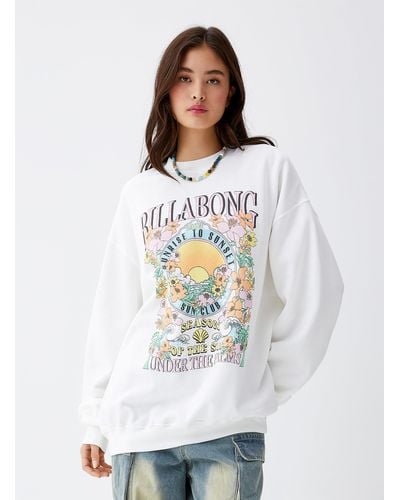 Billabong Rainbow Loose Sweatshirt - White