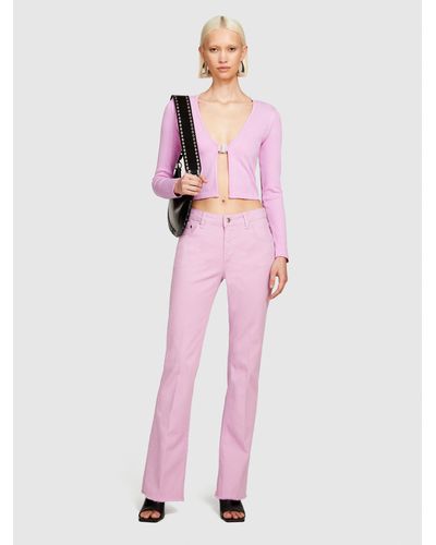 Sisley Jeans Color Flare Fit - Pink