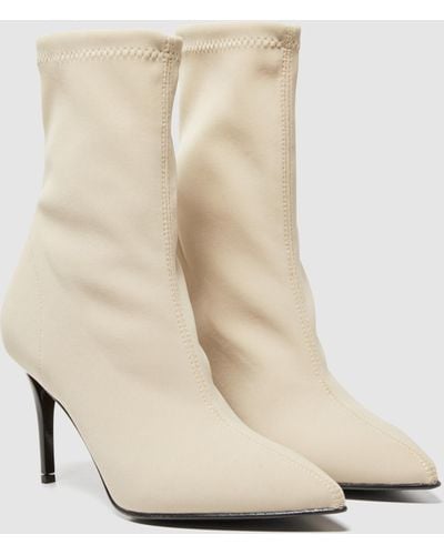 Sisley Sock Ankle Boots - Natural