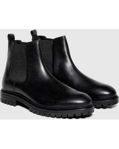 Sisley Leather Chelsea Boots - Black