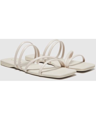 Sisley Flache Sandalen Mit Riemen - Weiß