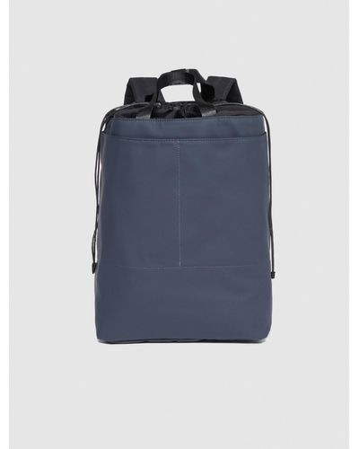 Sisley Solid Colored Backpack - Blue