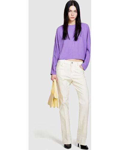Sisley Flare Fit Trousers - Purple