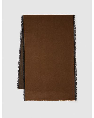 Sisley Solid Colored Scarf - Brown