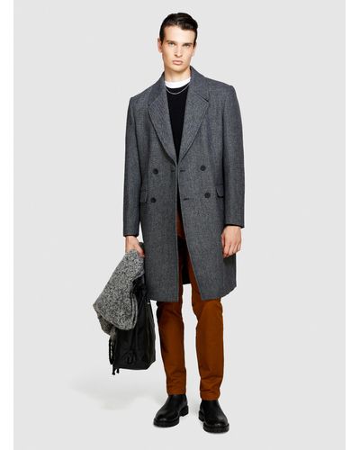 Sisley Zweireihiger Mantel - Grau