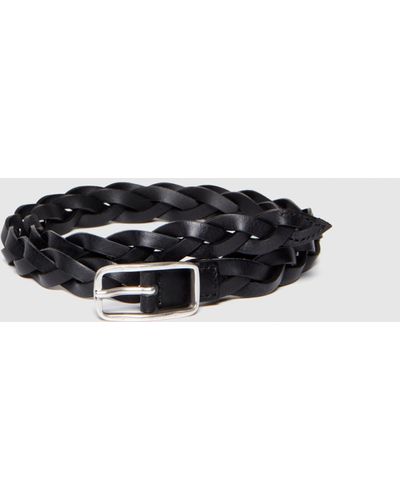 Sisley Woven Leather Belt - Black