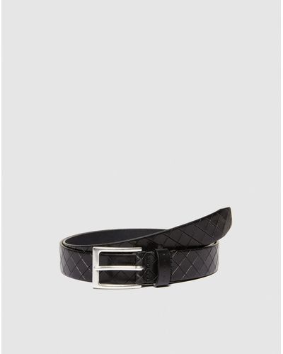 Sisley Leather Belt With Braiding - White