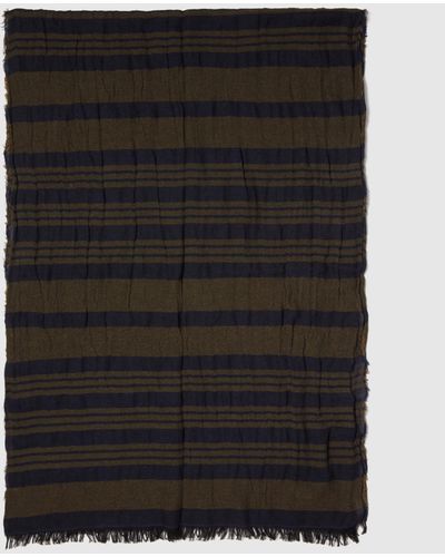 Sisley Striped Scarf - Black