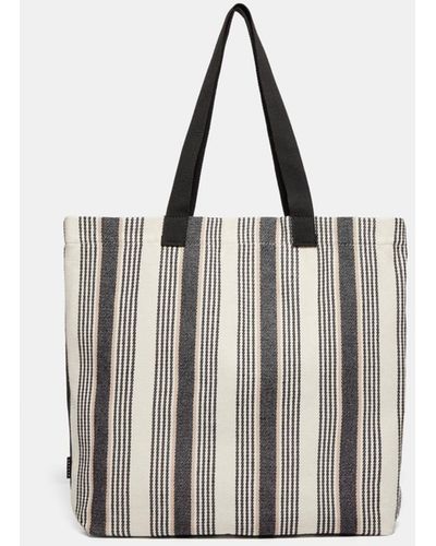 Sisley Striped Tote Bag - White