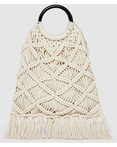 Sisley Crochet Bag With Fringe - Natural