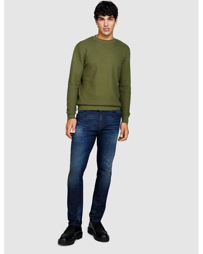 Sisley Solid Colored Jumper - Green