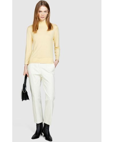 Sisley Cropped Trousers - Natural