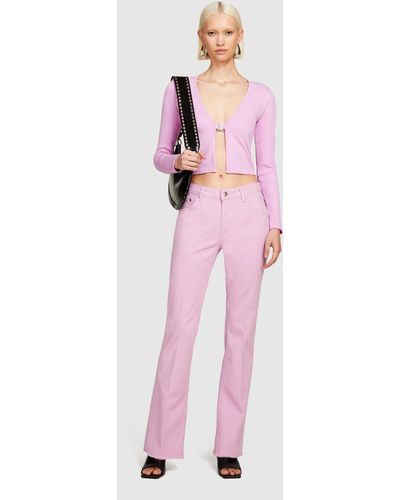 Sisley Colored Flared Fit Jeans - Pink
