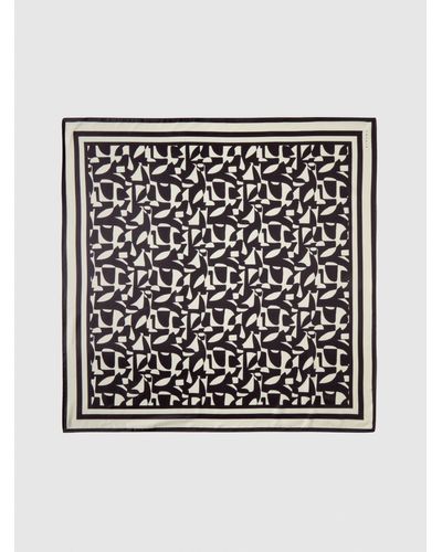 Sisley Printed Square Scarf - Black