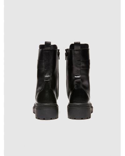 Sisley 100% Leather Heavy-duty Boots - Black