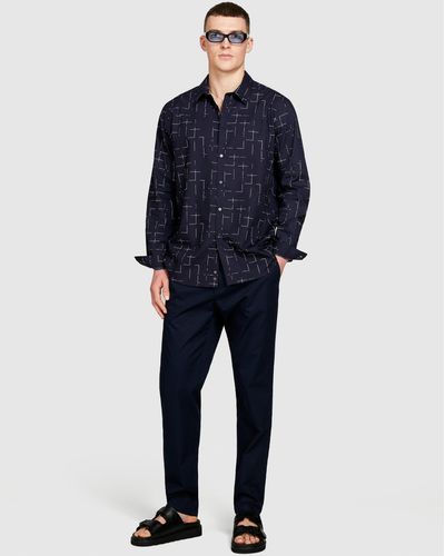 Sisley Tapered Fit Trousers - Blue