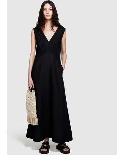 Sisley Long Sleeveless Dress - Black