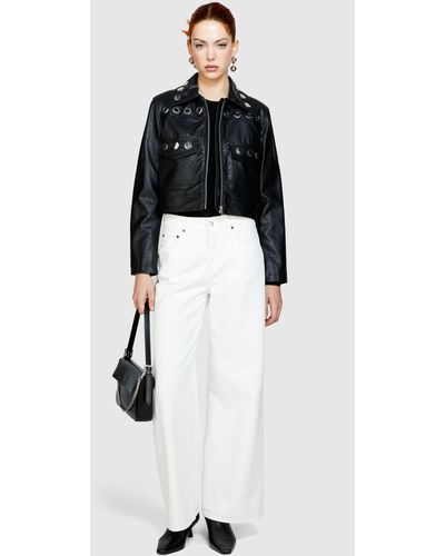 Sisley Jeans Color Wide Fit - Bianco
