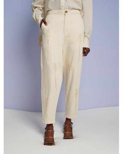 Sister Jane Ghospell Rae Stitch Pants - Natural