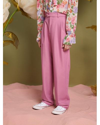 Sister Jane Lionel High Waisted Trousers - Pink