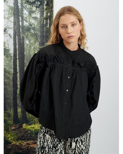 Sister Jane Ghospell Cassia Ruffle Shirt - Black