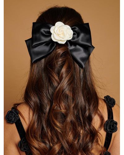 Sister Jane Dream French Rose Bow Hair Clip - Brown