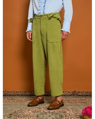Sister Jane Honeycomb Cord Trousers - Green