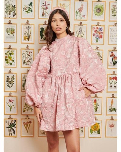 Sister Jane Dream Collectors Jacquard Mini Dress - Pink