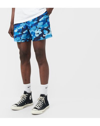 Nike Classic 5" Volley Camo Shorts - Blue