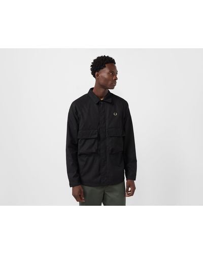 Fred Perry Utility Overshirt - Black