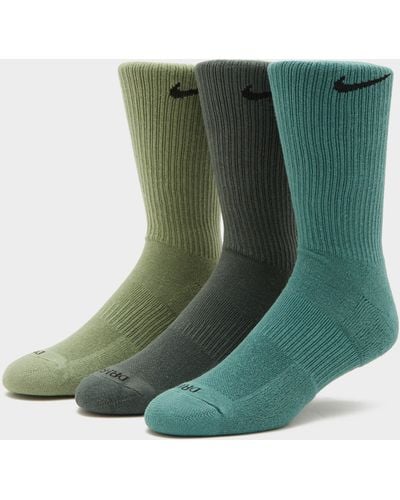 Nike 3-pack Sportswear Everyday Crew Socks - Green
