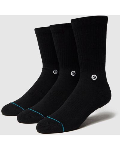 Stance Icon Crew Socks (3-Pack) - Schwarz