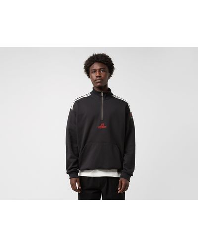 adidas Originals X 100 Thieves Quarter Zip Sweatshirt - Black