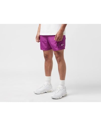 Nike Swim 5" Cargo Volley Shorts - Purple