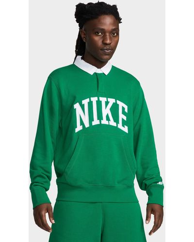 Nike Club Fleece Polo Sweatshirt - Green