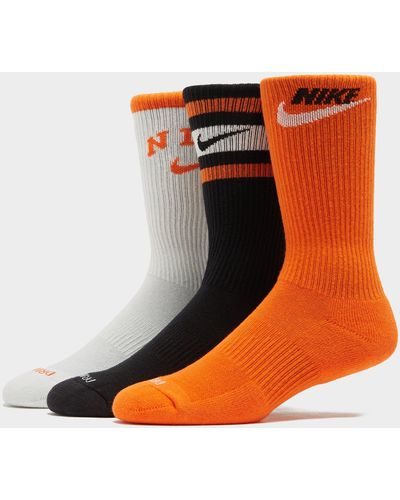 Nike Everyday Plus Cushioned Socks (3-Pack) - Orange
