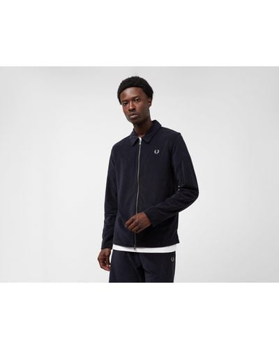 Fred Perry Towelling Overshirt - Black