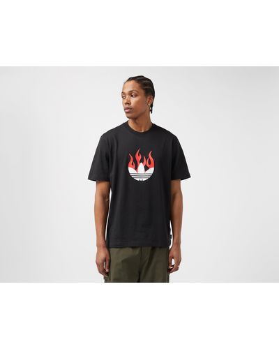 adidas Flames Logo T-Shirt - Schwarz