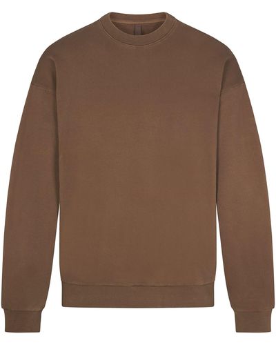 Skims Relaxed Crewneck - Brown